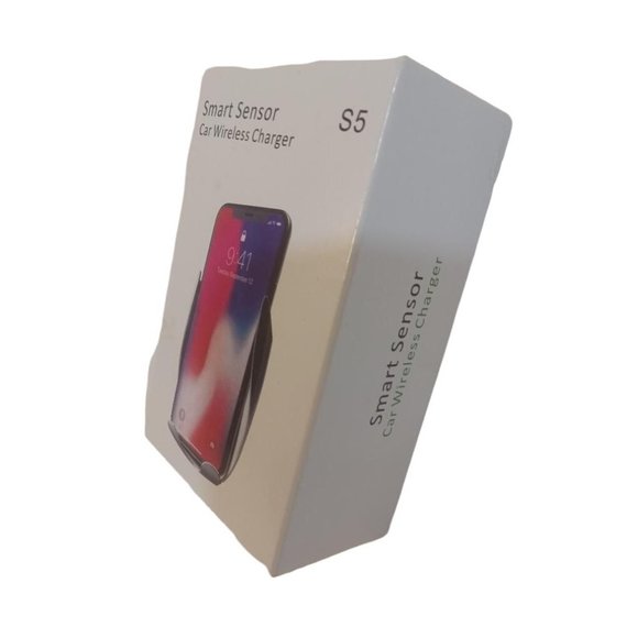 Smart Sensor Car Wireless Charger S5 Retractable Silver Black 5 L x 2.5 W - Picture 4 of 6